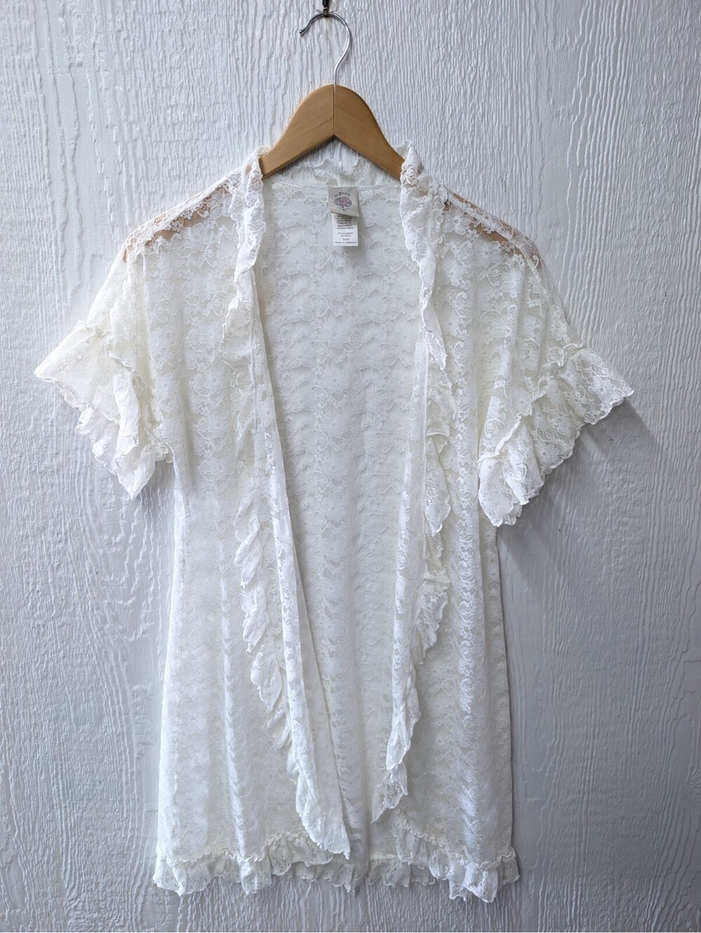 In Bloom by Jonquil Floral Lace Kimono Lounge Robe Cardigan Fairy Coquette Small